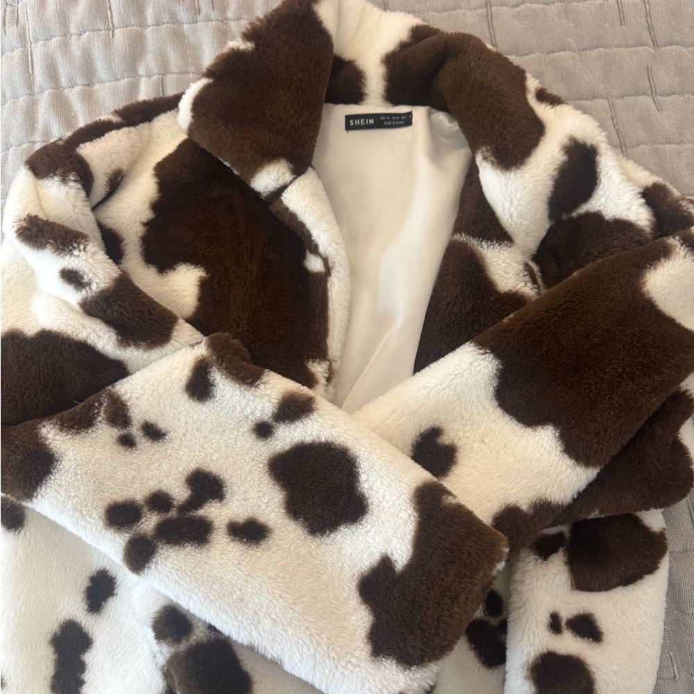 SHEIN Cow Print Jacket